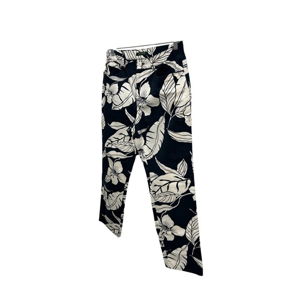 Lauren Ralph Lauren Womens Floral Print Straight-Leg Pants Size 8 98% Cotton 2% - Picture 3 of 8